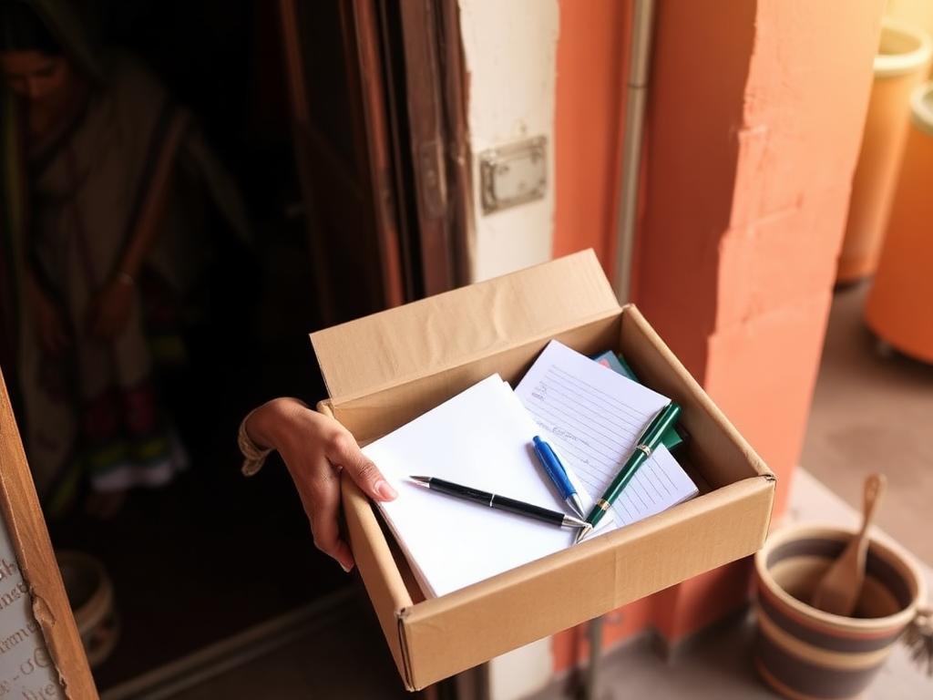 Delivered writing kit